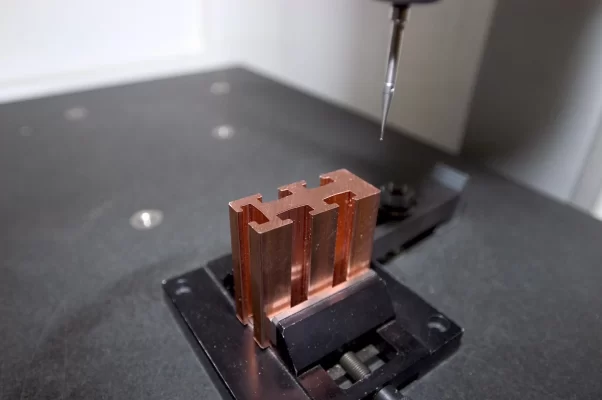 CNC Machining a copper profile
